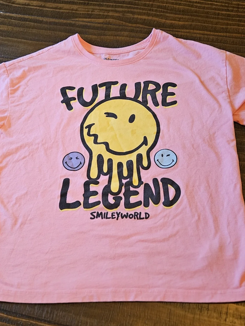 Old Navy Pink Smiley 'Future Legend' Graphic Tee